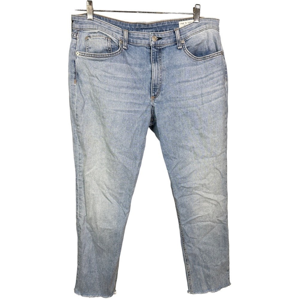 Rag & Bone Raw Hem Dre Low Rise Ankle Slim Boyfriend Jeans 33
